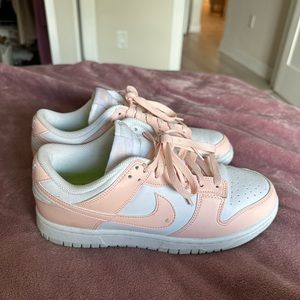 Pink & White Nike Dunks-Low